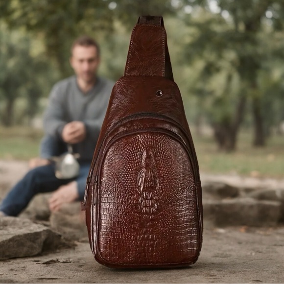 🆕 Men’s Crocodile Pattern
Multifunctional Waterproof Bag & Matching Wallet - Picture 2 of 14